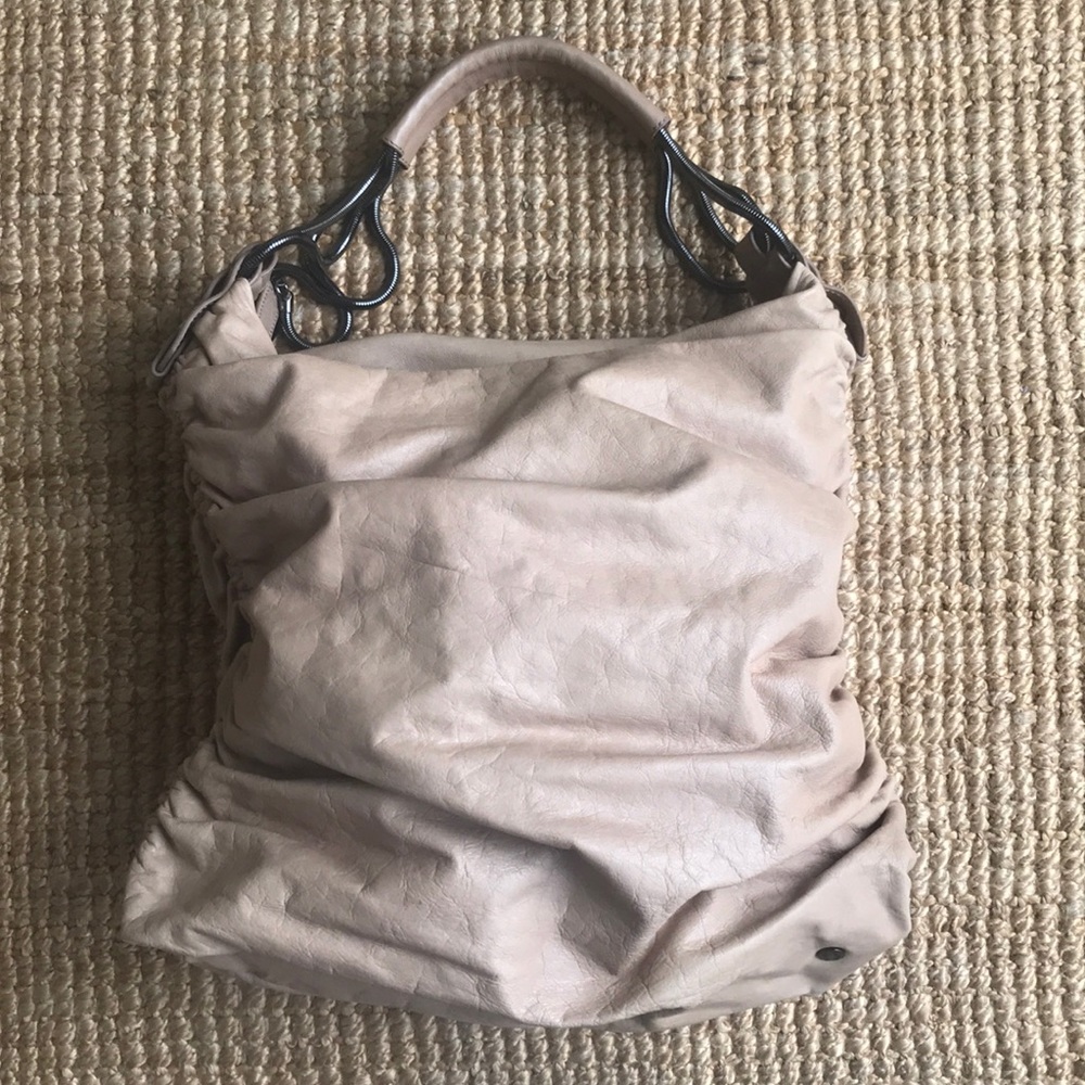 New Kenneth Cole New York Ruched Leather Bag